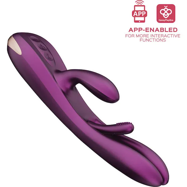 Terri-App-Controlled-Kinky-Finger-Tapping-Rabbit-Vibrator-Purple