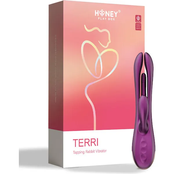Terri-App-Controlled-Kinky-Finger-Tapping-Rabbit-Vibrator-Purple