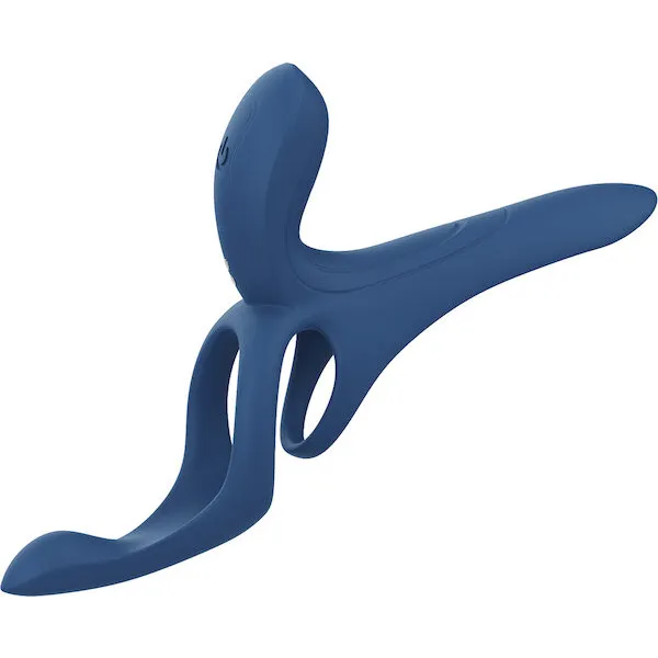 Pleasure Pivot App-Controlled Couples Vibrators - Navy Blue