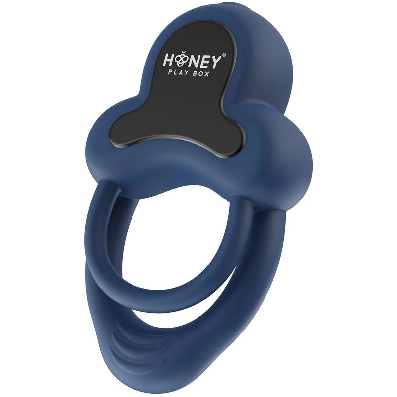 Anello-Vibrating-Double-Cock-Ring-w-Clitoral-Stimulator-Blue