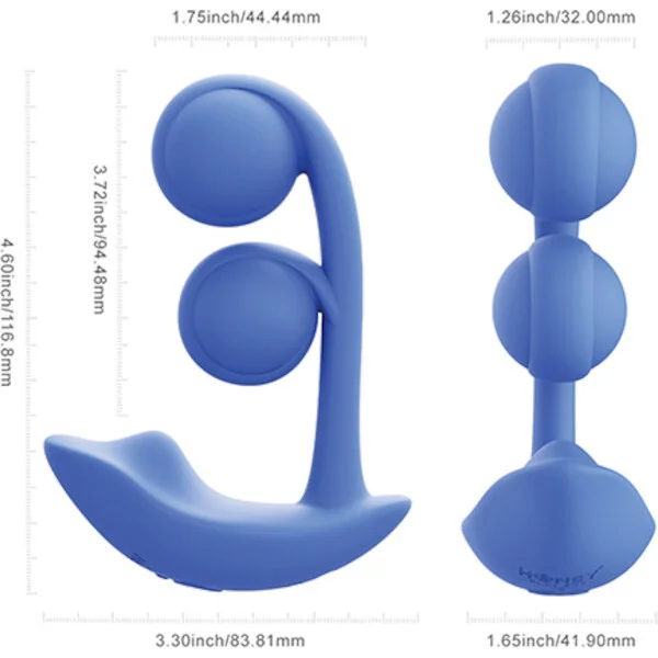 Melody Twin Balls Clit & G-Spot Vibrator - Blue