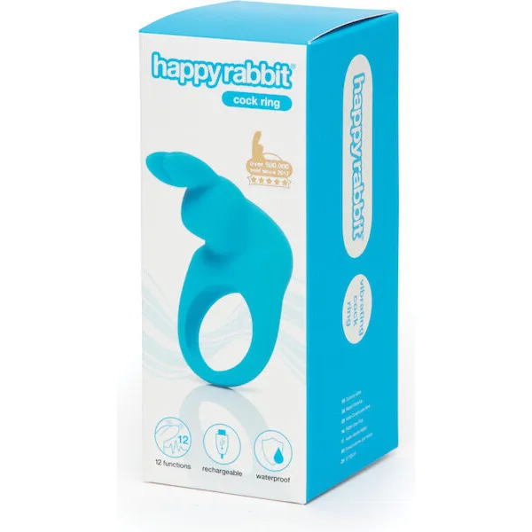 Happy Rabbit Rechargeable Cock Ring - Blue