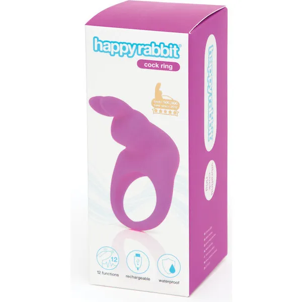 Happy Rabbit Rechargeable Cock Ring - Purple