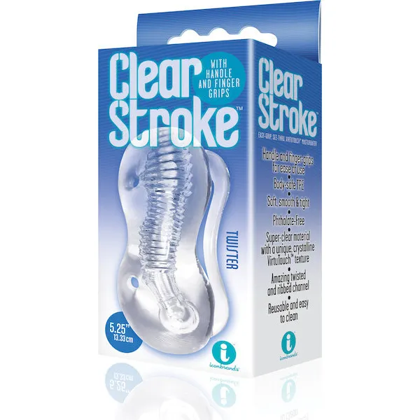 The 9's Clear Stroke Twister Masturbator
