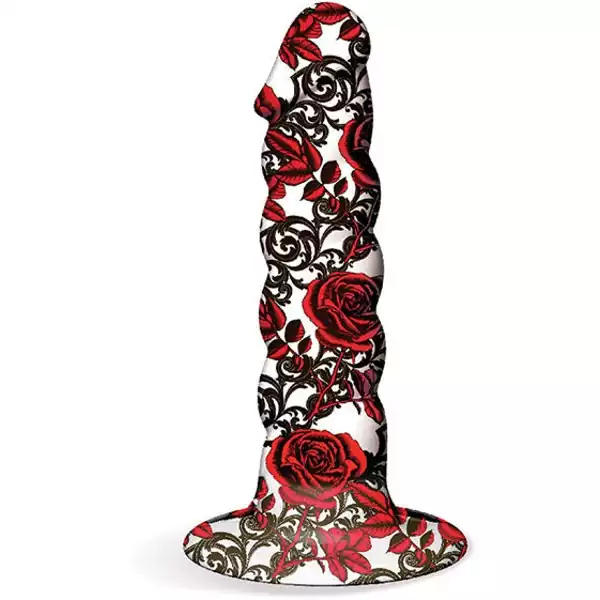 Collage-Iron-Rose-Twisted-Silicone-Dildo