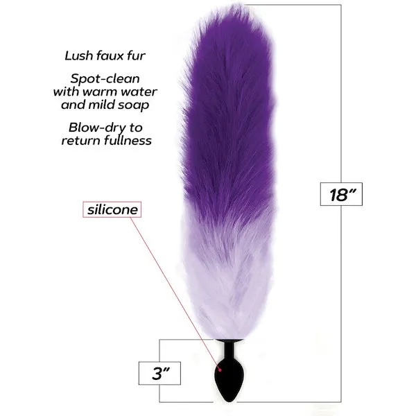 Foxy-Fox-Tail-Silicone-Butt-Plug-Purple-Gradient