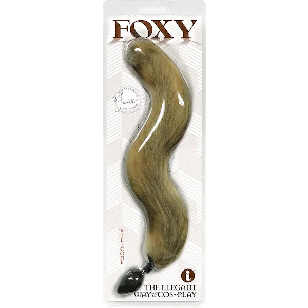 Foxy-Fox-Tail-Silicone-Butt-Plug-Gold