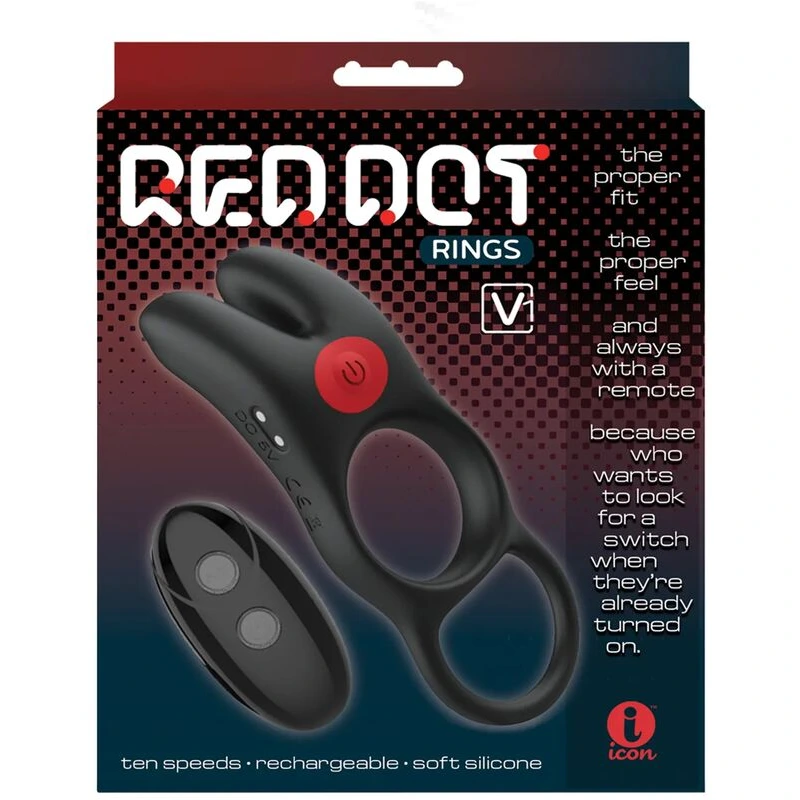 Massive-Red-Dot-Cock-Ring-V1-Black