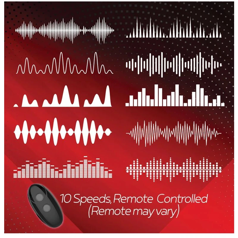 Massive Red Dot Cock Ring V2 - Black