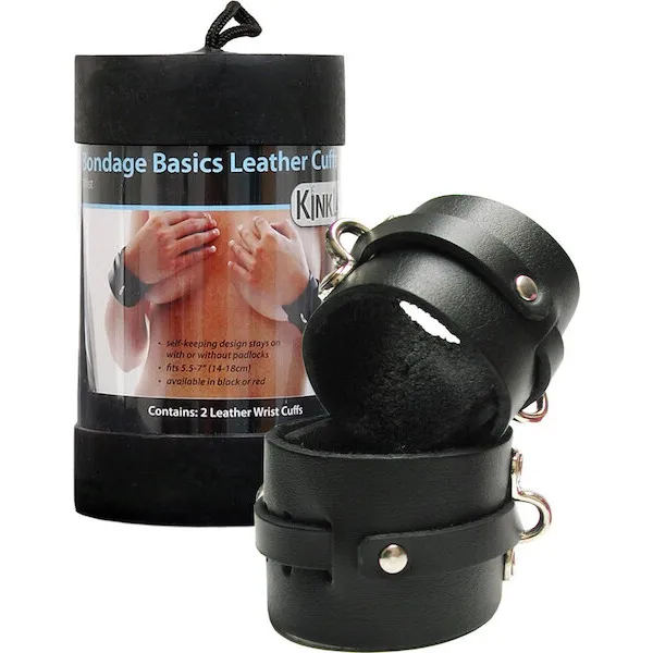 KinkLab-Leather-Wrist-Cuffs-Black