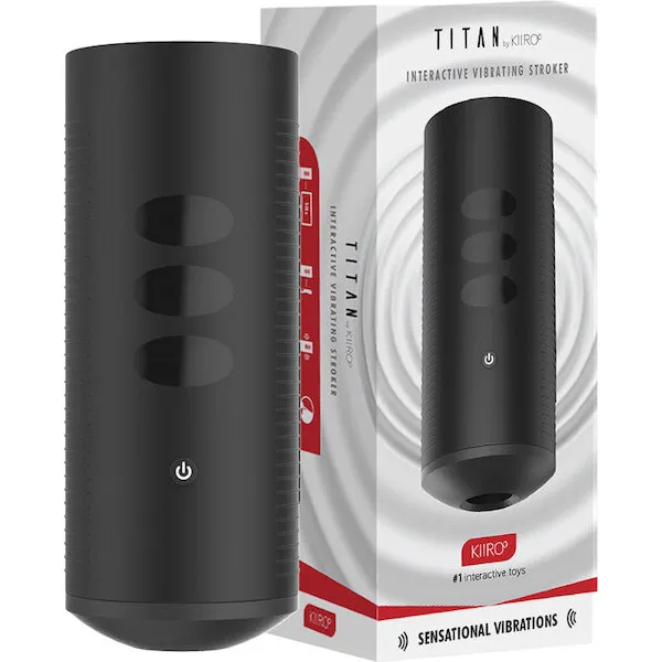 Kiiroo Titan Interactive Vibrating Stroker - Black