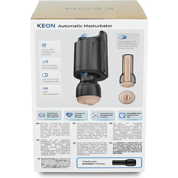 Kiiroo Keon New Box Combo Set w/Stroker - Black