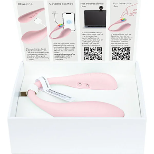 Kiiroo Spot Kiss Me Pink Couples Stimulator - Pink
