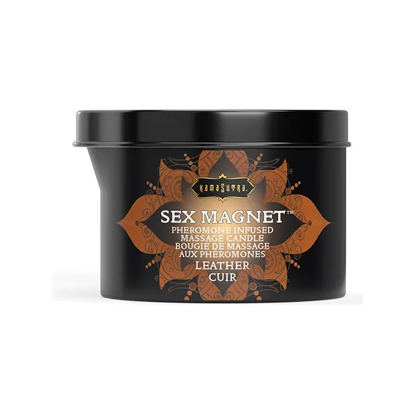 Kama-Sutra-Sex-Magnet-Candle-w-Pour-Spout-Leather-6-oz