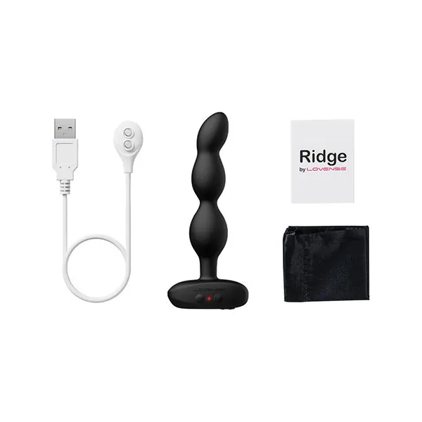 Lovense Ridge Bumpy Anal Plug - Black