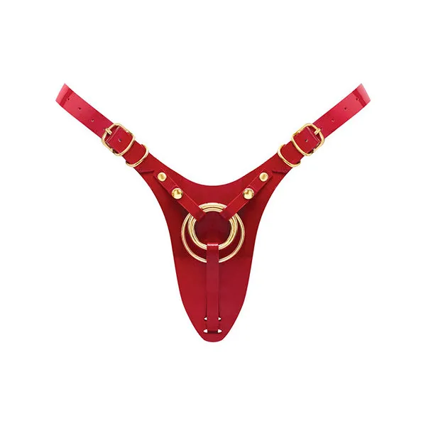 Strap-on-Me-Leatherette-Harness-Fabulous-One-Size-Red-Glossy