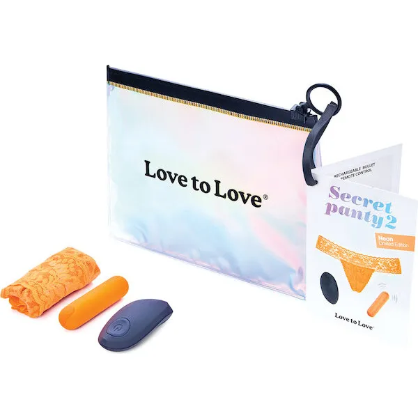 Love to Love Secret Panty Vibe 2 - Neon Orange