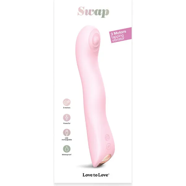 Love to Love Swap Tapping Vibrator - Baby Pink