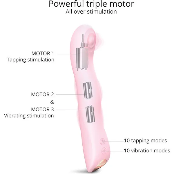 Love to Love Swap Tapping Vibrator - Baby Pink