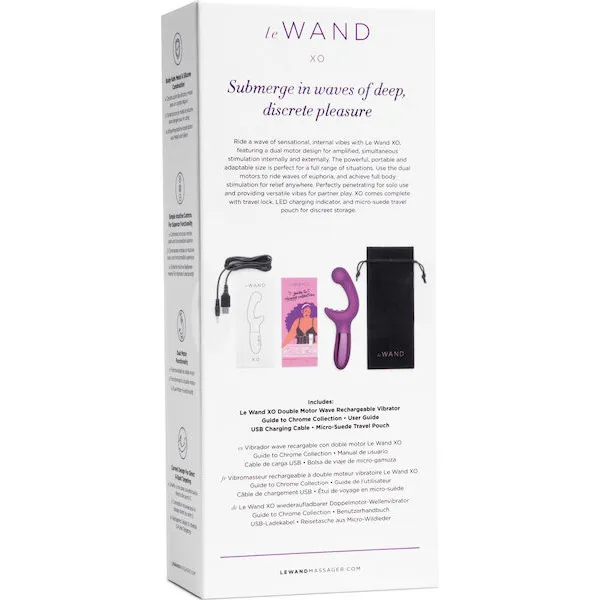 Le Wand XO Double Motor Wave Rechargeable Vibrator - Cherry