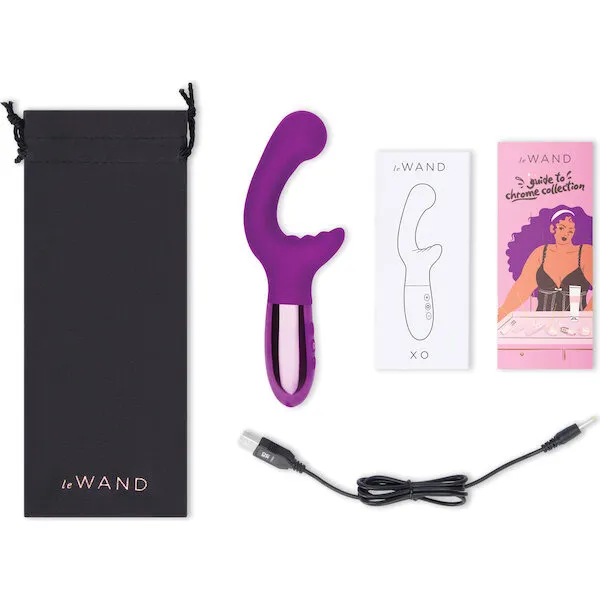 Le Wand XO Double Motor Wave Rechargeable Vibrator - Cherry
