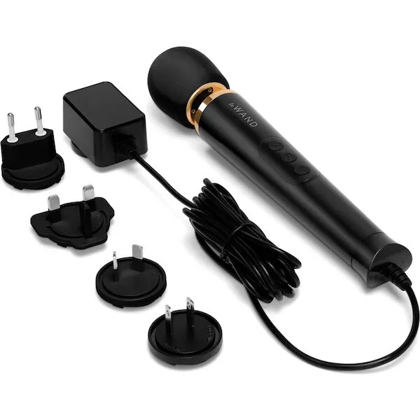 Le Wand Powerful Petite Plug-In Vibrating Massager - Black