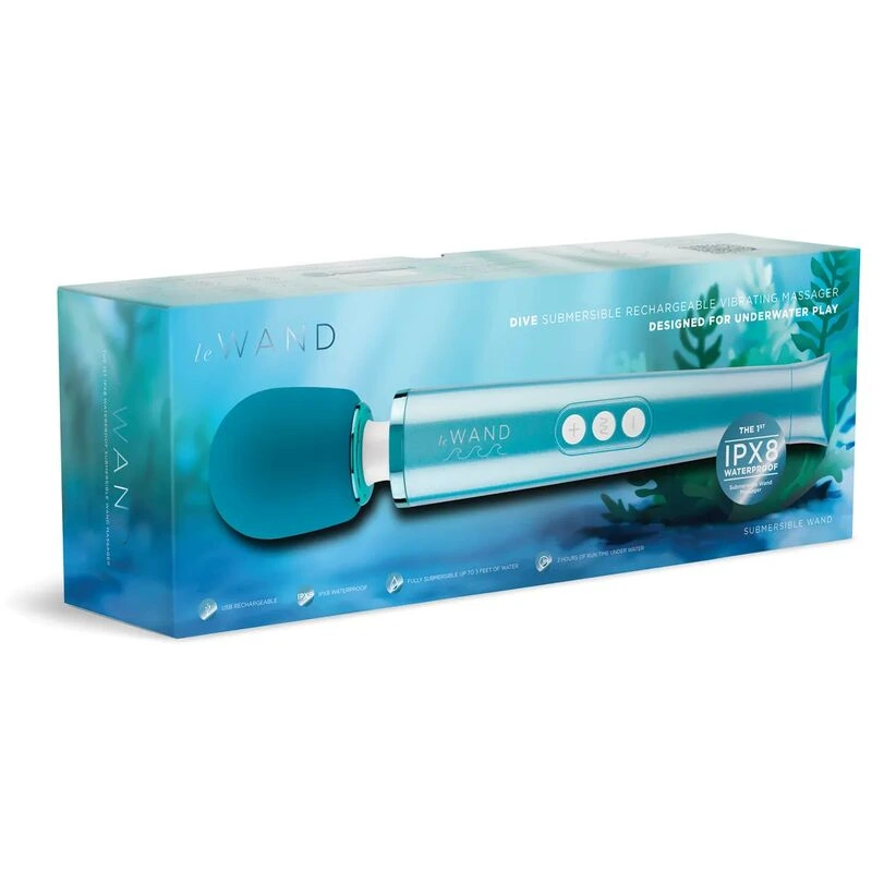 Le Wand Dive Submersible & Rechargeable Vibrating Massager - Blue
