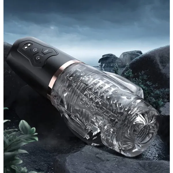 The Male Rose 2 Sucking & Vibrating Blow Job Sucker - Black