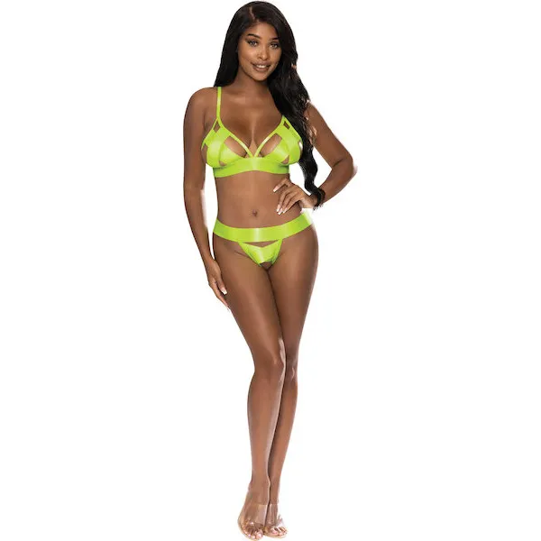 Strap-Tease-Bra-and-Crotchless-Panty-Neon-Yellow-S-M