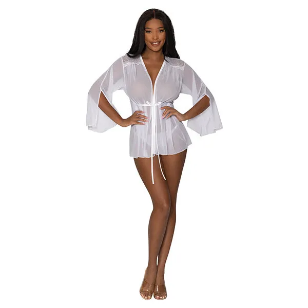 Modern-Romance-Flowing-Short-Robe-White-L-XL