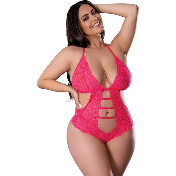 Get-It-Girl-Lace-Halter-Teddy-w-Snap-Crotch-Pink-QN