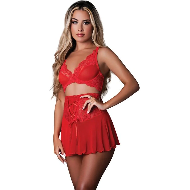Sugar-High-Bralette-w-Cincher-Skirt-and-Thong-3-pc-Set-Red-S-M