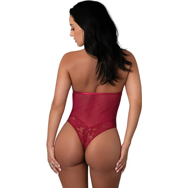 Black-Cherry-Halter-Teddy-Red-L-XL