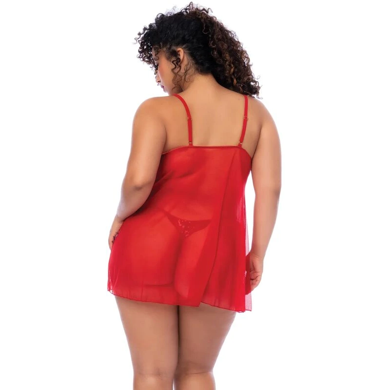Sequin-Embellished-Babydoll-w-G-String-Red-1X-2X