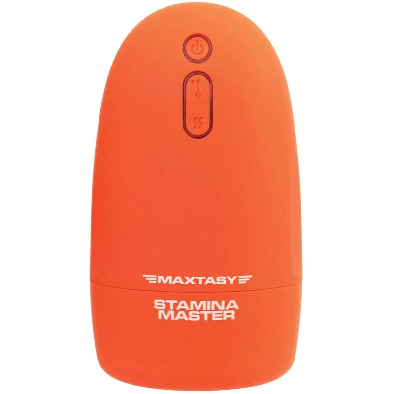 Maxtasy-Stamina-Master-Heat-up-and-Vibrating-Stroker-Orange
