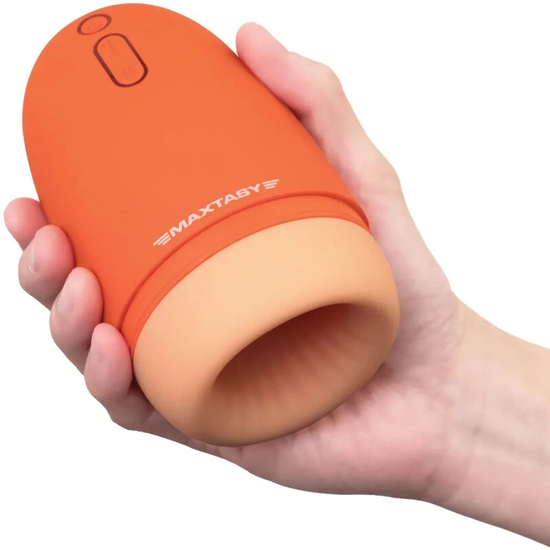 Maxtasy-Stamina-Master-Heat-up-and-Vibrating-Stroker-Orange