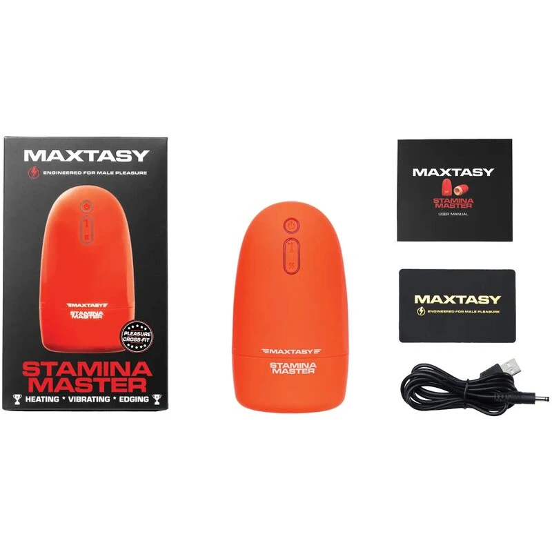 Maxtasy-Stamina-Master-Heat-up-and-Vibrating-Stroker-Orange