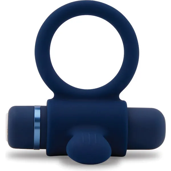 Nu Sensuelle 7 Function Silicone Bullet Ring - Navy