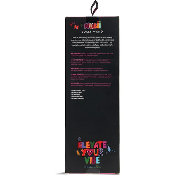 Nu Sensuelle Lolly Double-Ended Flexible Nubii Wand - Black