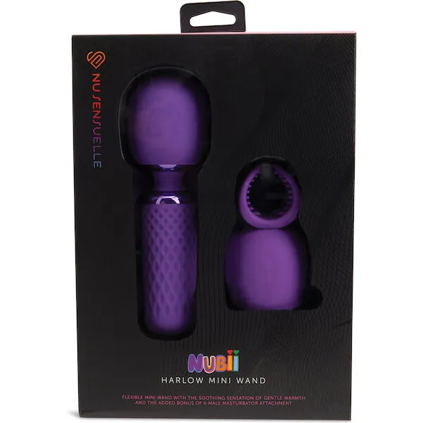 Nu Sensuelle Harlow Mini Wand w/Masturbator Attachment - Purple