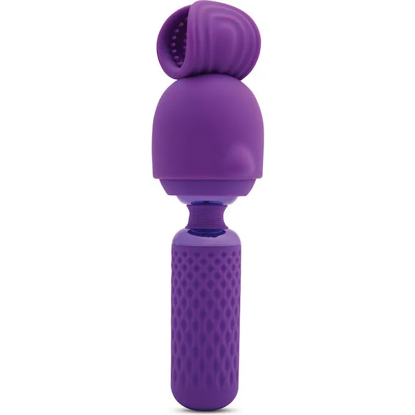 Nu Sensuelle Harlow Mini Wand w/Masturbator Attachment - Purple