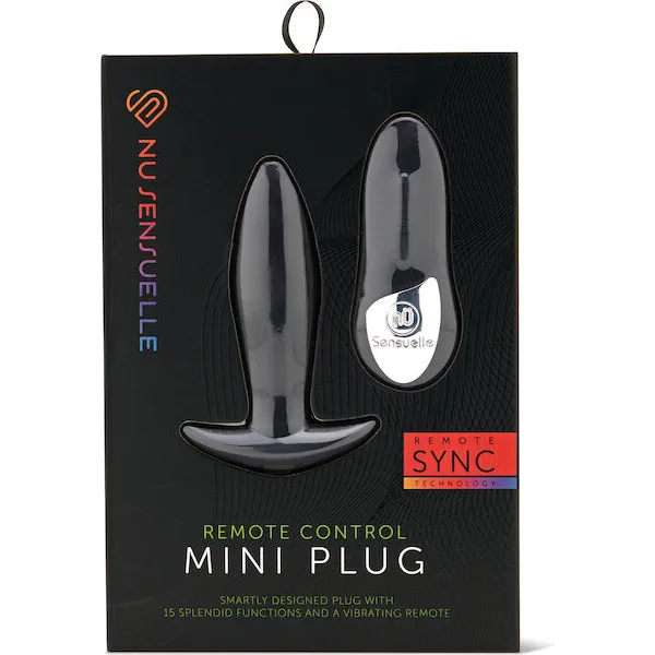 Nu Sensuelle Remote Control Rechargeable Mini Plug - Black