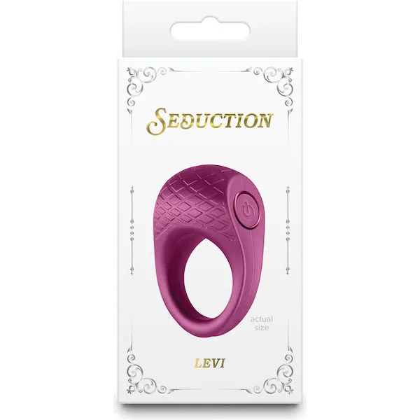 Seduction-Levi-Cock-Ring-Metallic-Burgundy