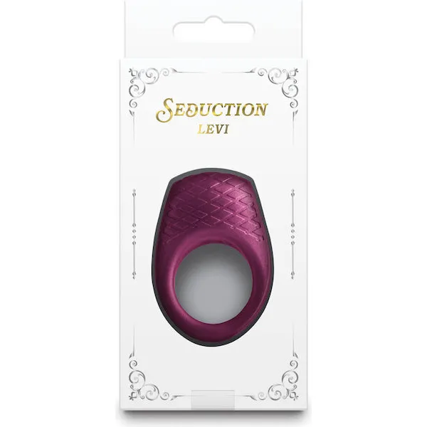 Seduction-Levi-Cock-Ring-Metallic-Burgundy