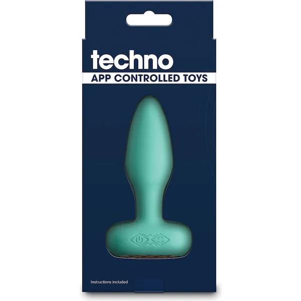 Techno-Prism-App-Controlled-Rotating-and-Vibrating-Anal-Plug-Teal
