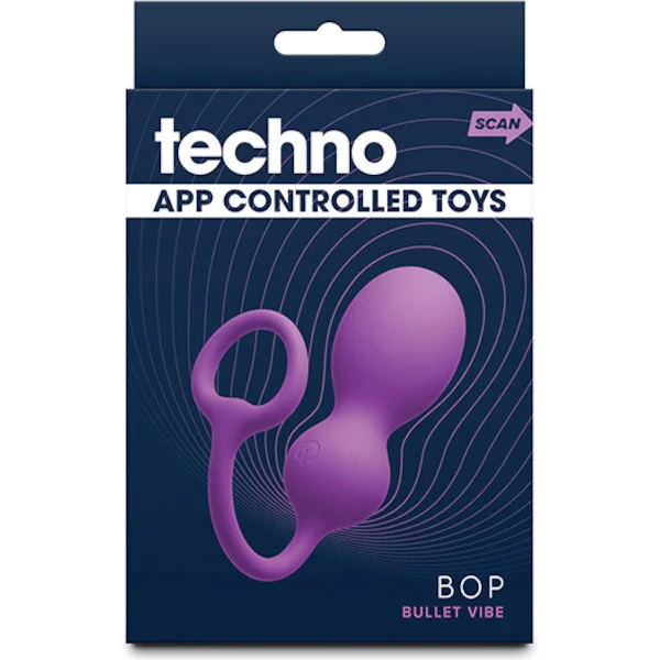 Techno-Bop-Butt-Plug-w-Cock-Ring-Violet