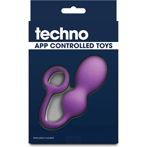 Techno-Bop-Butt-Plug-w-Cock-Ring-Violet