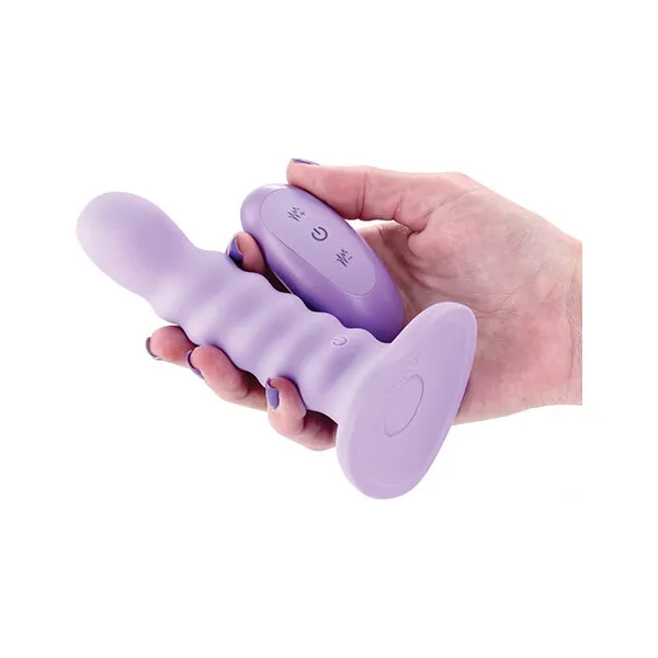 Colours-Ribbed-5-inch-Vibrating-Dildo-Purple