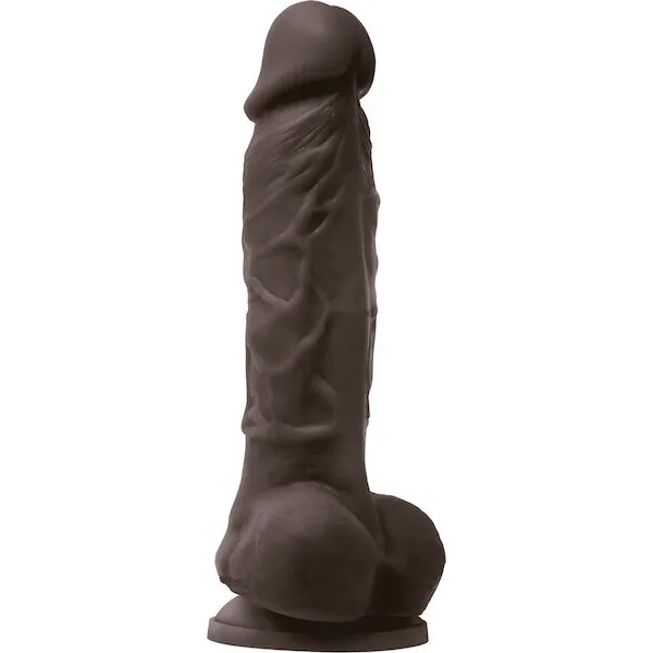 Colours-Pleasures-5-inch-Vibrating-Dildo-Dark-Brown