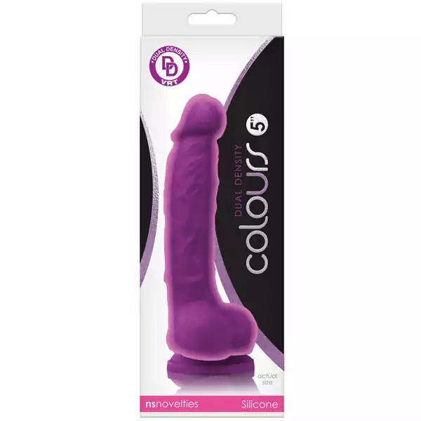 Colours-Dual-Density-5-inch-Dong-w-Balls-and-Suction-Cup-Purple
